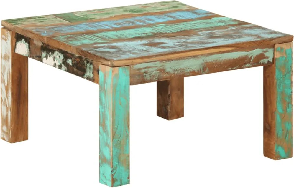 vidaXL Mesa de centro 60x60x35 cm madeira recuperada maciça