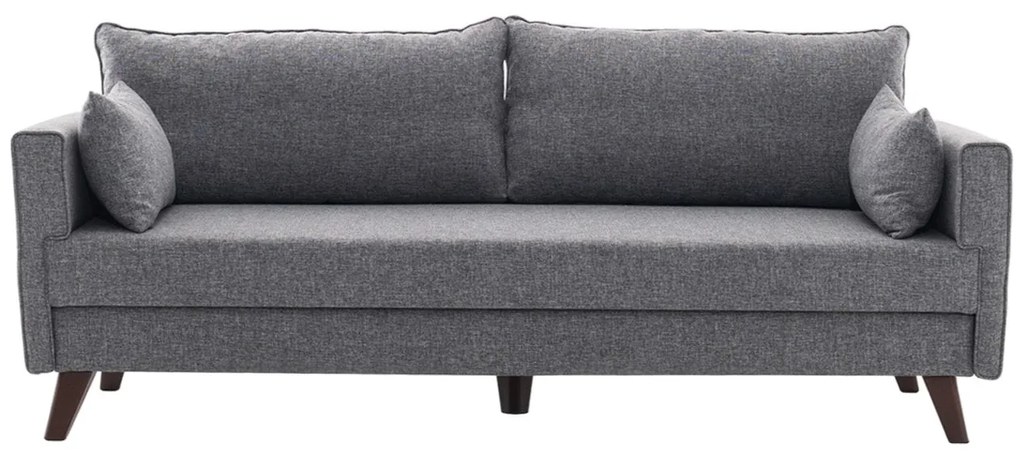 Sofá de 3 Lugares Bella – Cinzento – 208 cm x 85 cm x 81 cm
