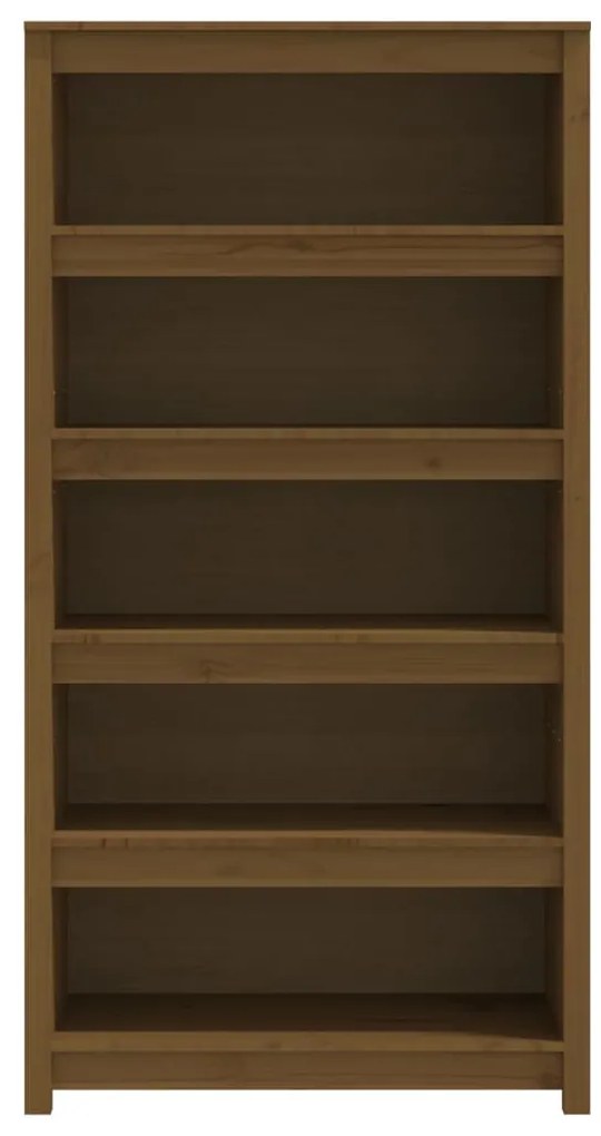 Estante 80x35x154 cm madeira de pinho maciça castanho mel