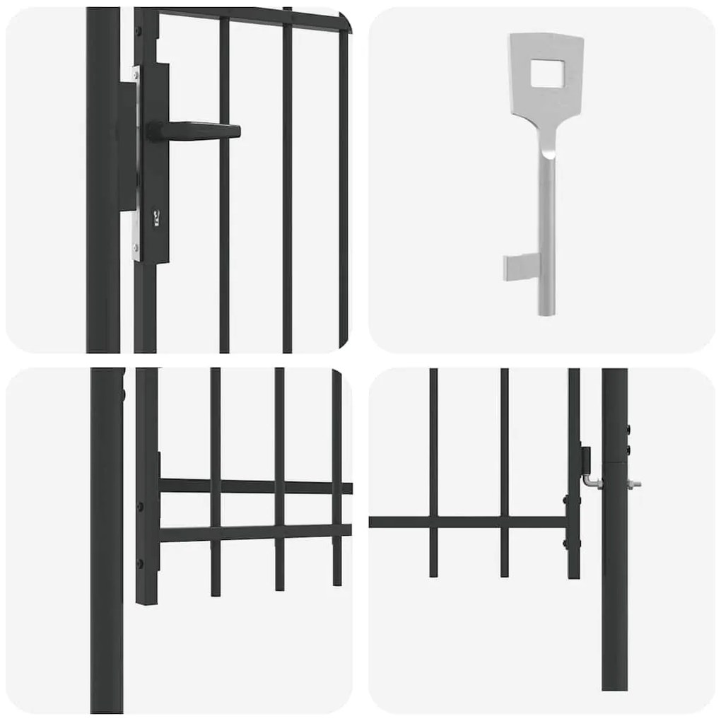 Portão de Cerca Cinzeto 100 x 100 cm Aço com Revestimento em Pó