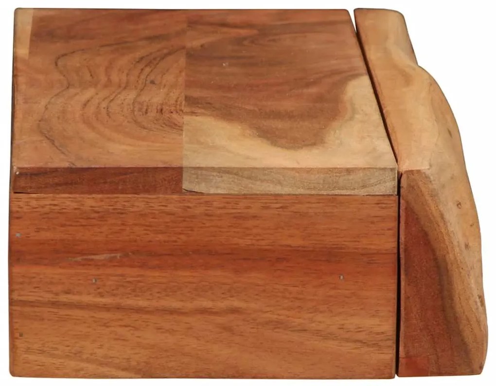 Prateleiras parede 2 pcs 60x17x8 cm madeira de acácia maciça