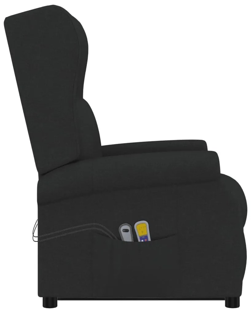 Poltrona de massagens elevatória tecido preto