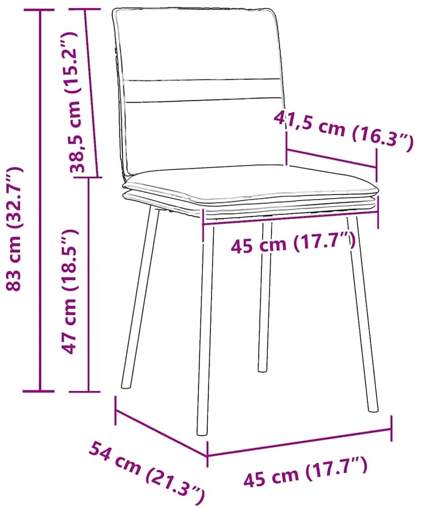 Cadeiras de jantar 2 pcs veludo cinzento-escuro