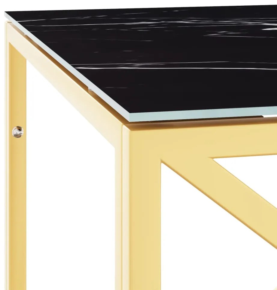 Mesa de centro 110x45x45 cm aço inoxidável e vidro