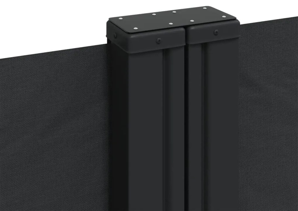 Toldo lateral retrátil 200x1200 cm preto