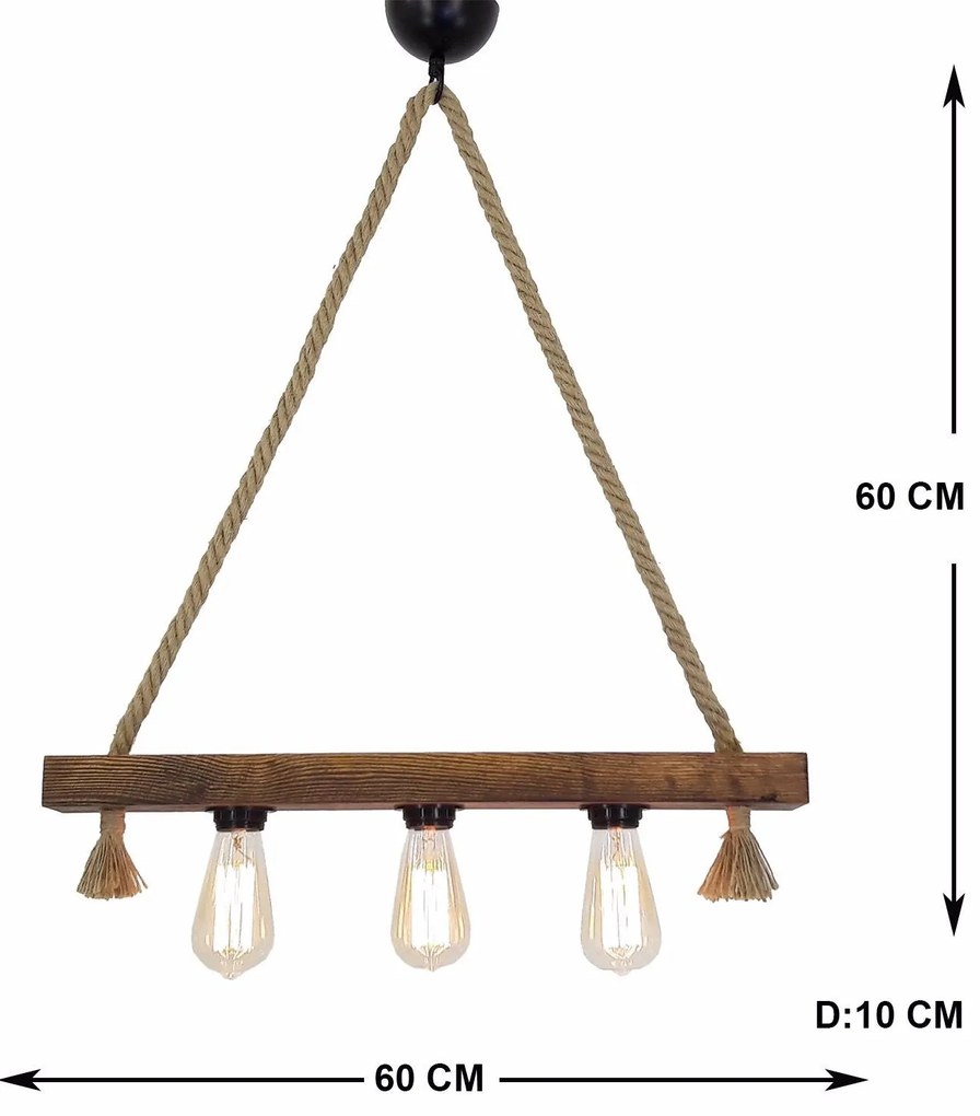 Chandelier Kutuk – Walnut – 10 x 60 x 60 cm