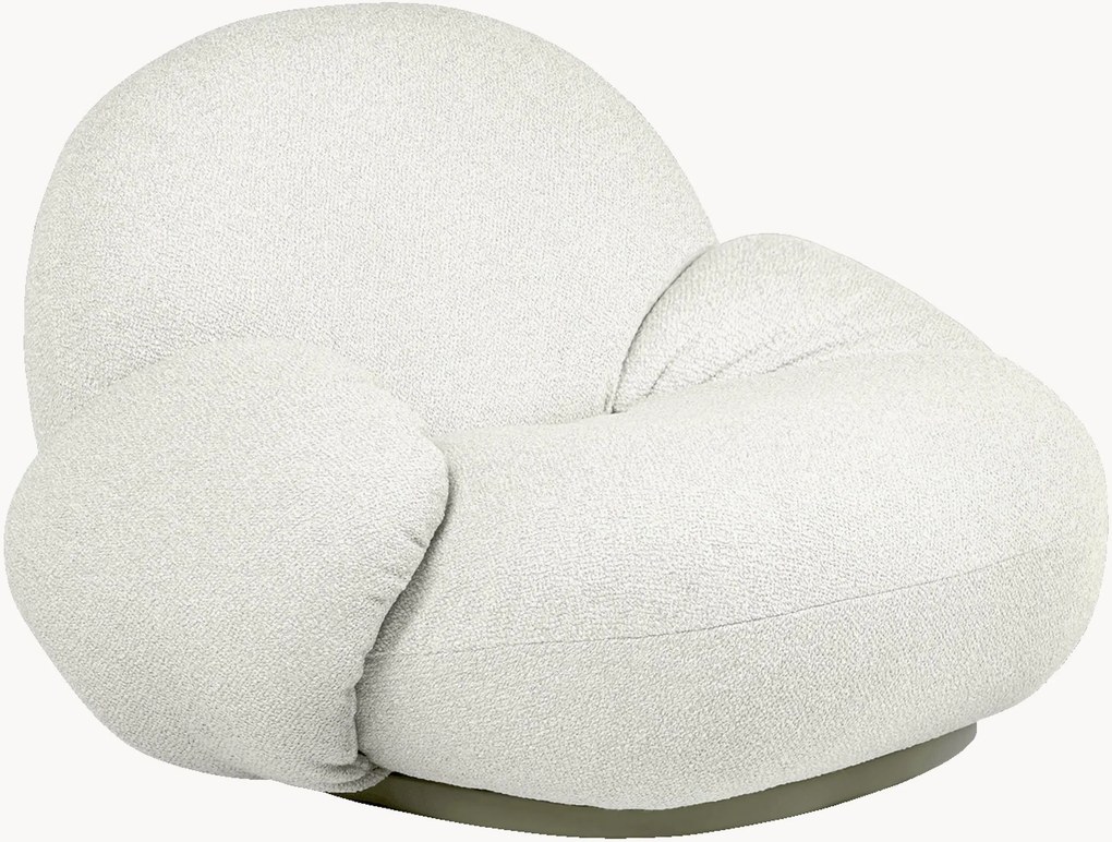Cadeira giratória em bouclé para jardim Pacha