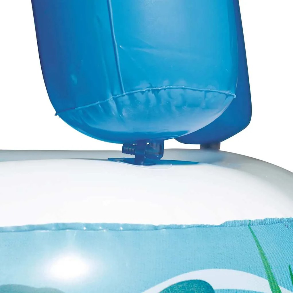 Piscina de brincar com toldo azul 140x140x114 cm 52192