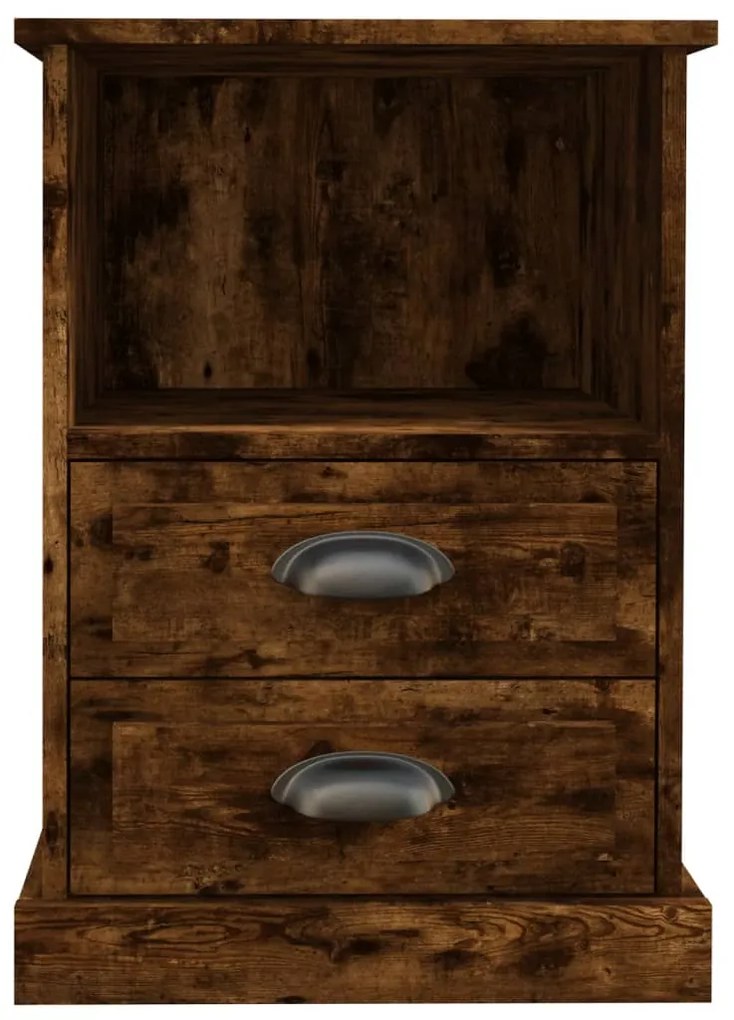 Mesa de cabeceira 43x36x60 cm cor carvalho fumado