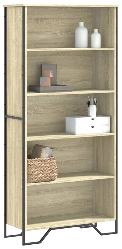 vidaXL Estante 80x31x169 cm derivados de madeira carvalho sonoma