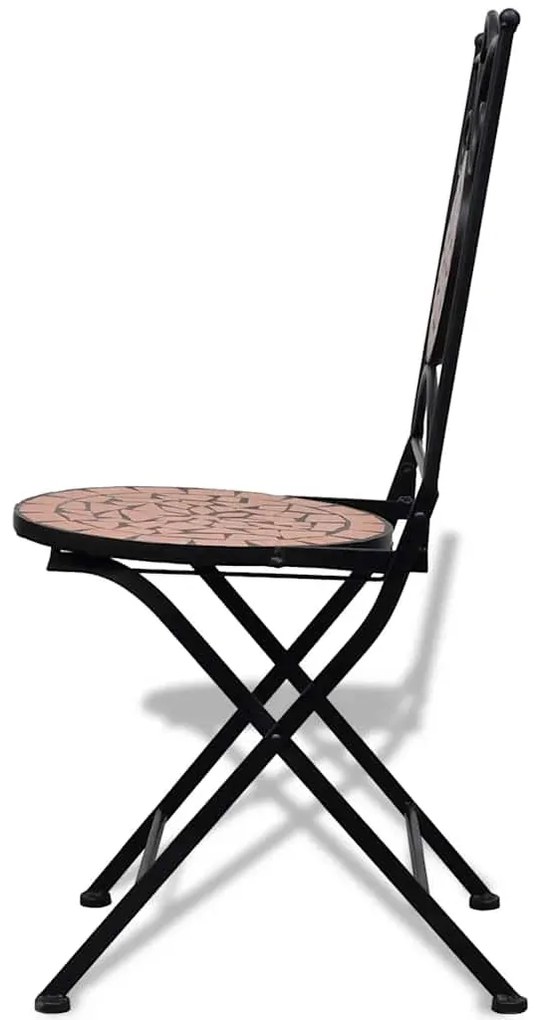 Cadeiras de bistrô dobráveis 2 pcs cerâmica terracota