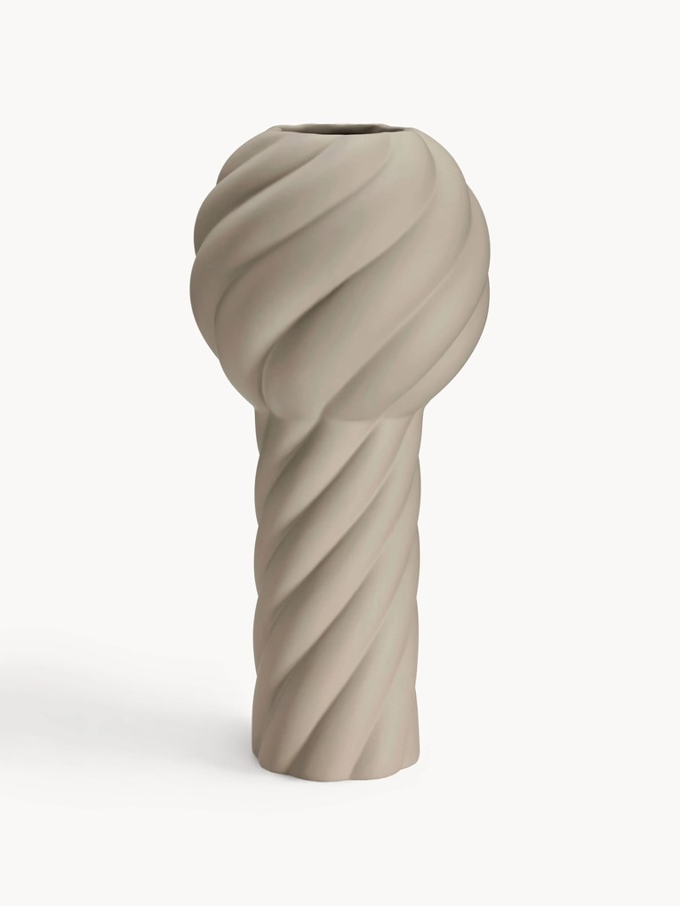 Jarra de cerâmica pintado à mão Twist Pillar, Alt 34 cm