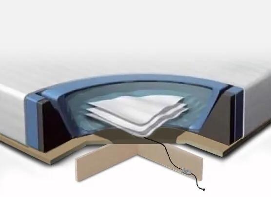 Colchão para cama de água com plataforma e acessórios 160 x 200 cm Beliani