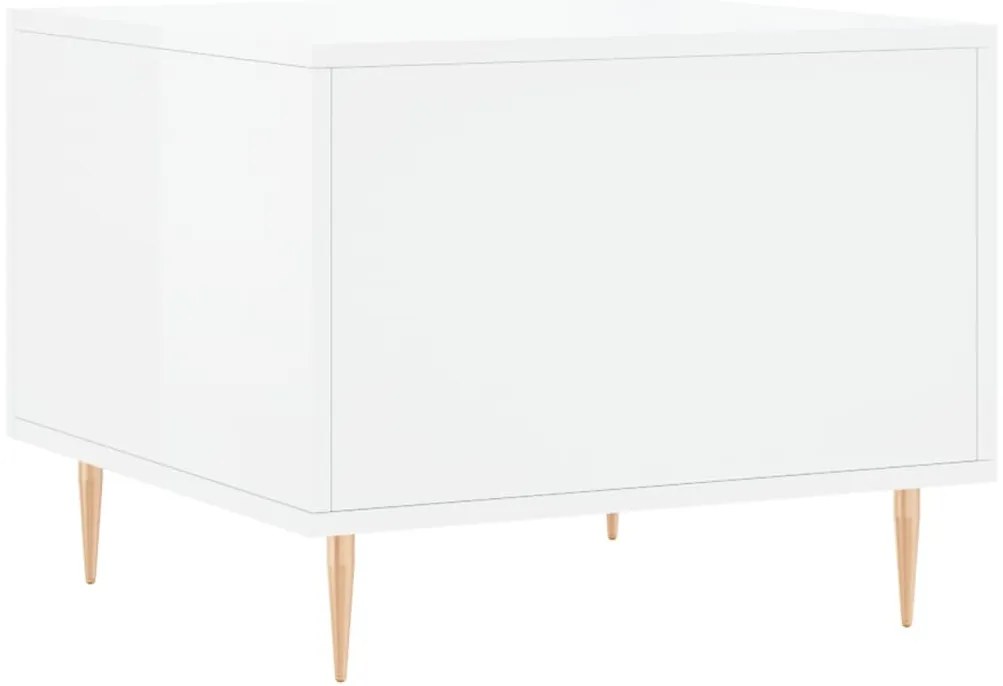Mesas de centro 2 pcs 50x50x40 cm branco brilhante