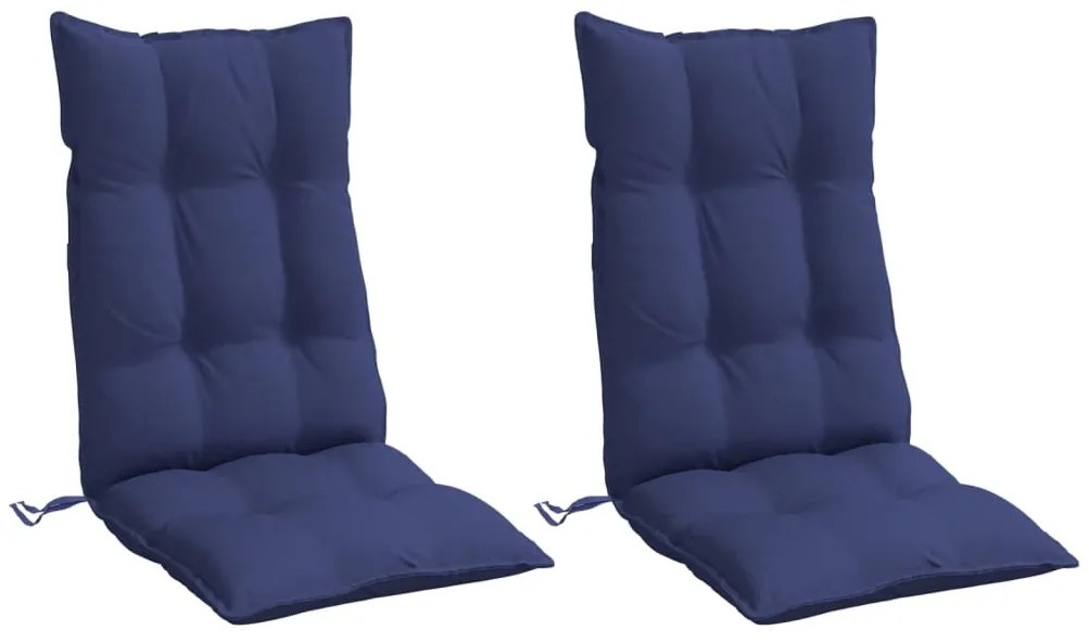 Almofadões cadeira encosto alto 2pcs tecido oxford azul-marinho