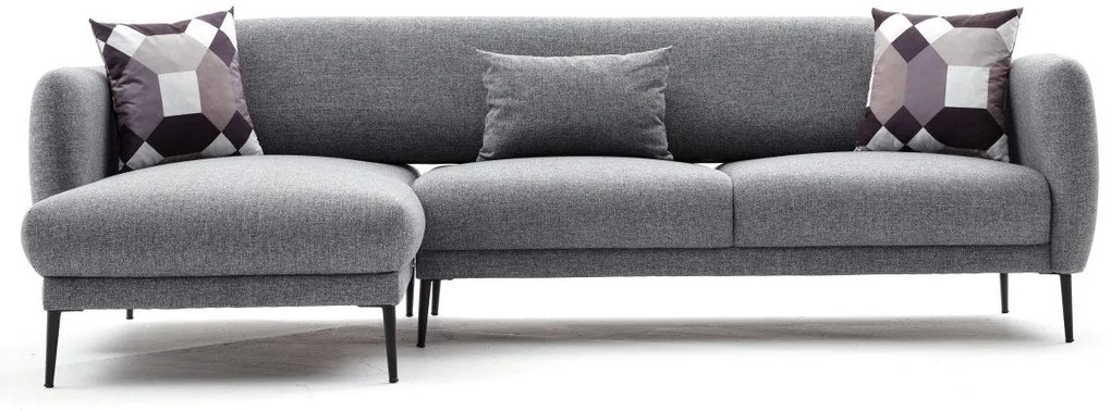 Sofá-Cama de Canto Venus – Cinzento – 265x80x163 cm