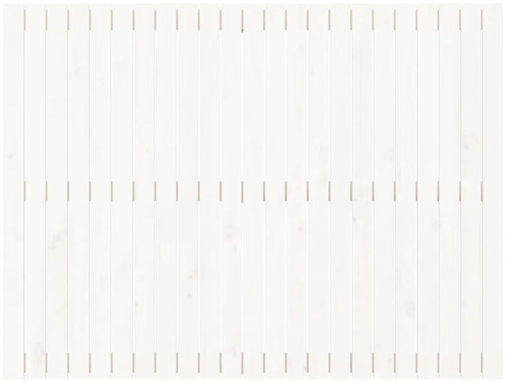 Cabeceira de parede 146,5x3x110 cm madeira pinho maciça branco