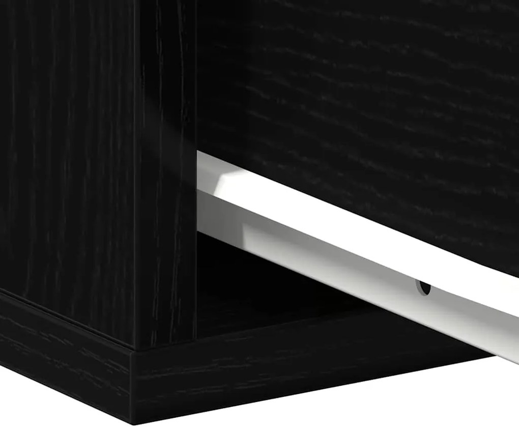 Cabeceira de Cama vidaXL Preta de Carvalho 40x30x30 cm em Madeira Comp