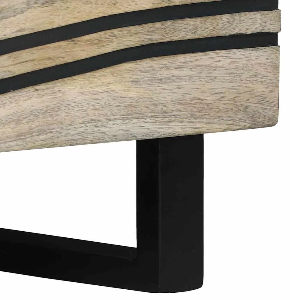 Mesa de centro com gaveta com armazenamento Branco, Preto 80 x 50 x 40