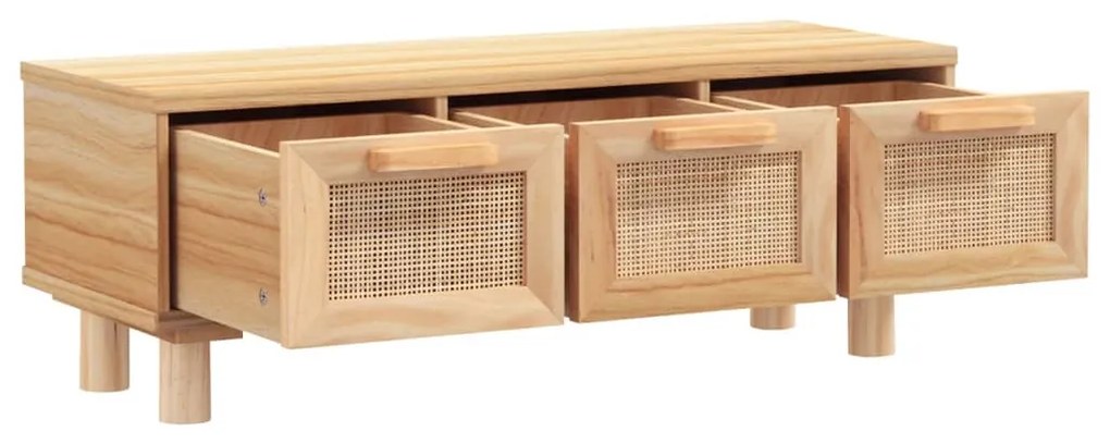 Mesa de centro 80x40x30 cm deriv. madeira/pinho maciço castanho