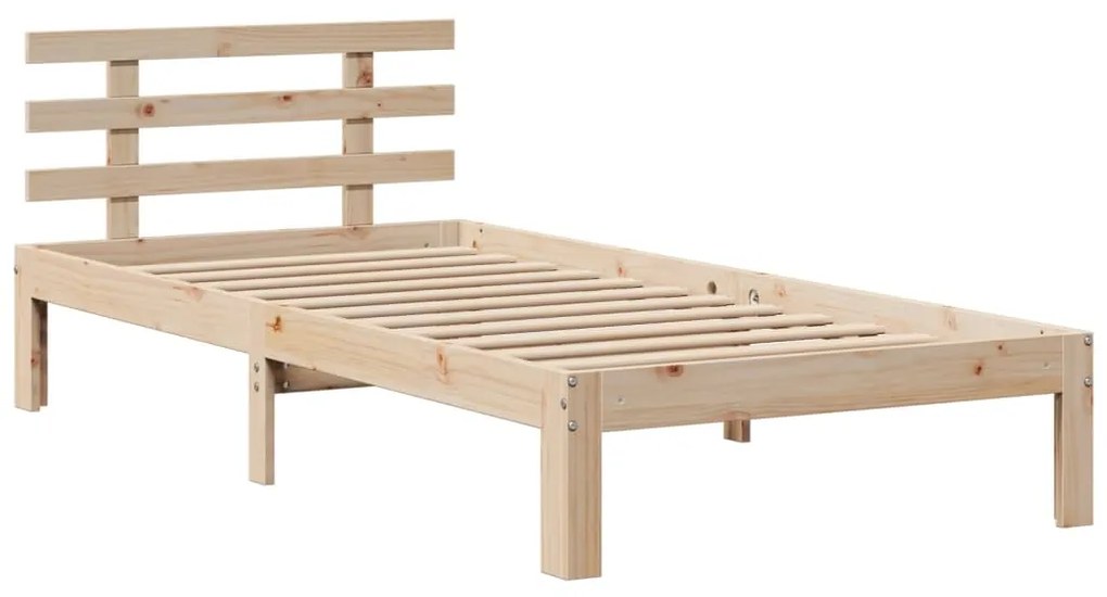 Cama com estante sem colchão 100x200 cm pinho maciço