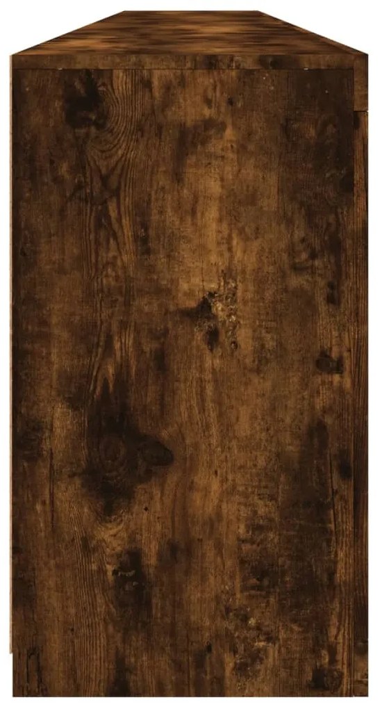 Aparador com luzes LED 283x37x67 cm carvalho fumado