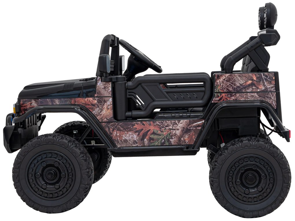 Jipe elétrico para Crianças Toyota FJ Cruiser 12V 4x4, Rodas Espuma EVA, Assentocouro ecológico Preto Camuflado