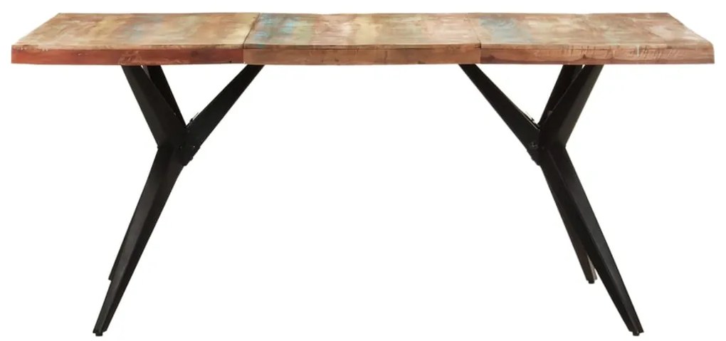 Mesa de jantar 180x90x76 cm madeira recuperada maciça