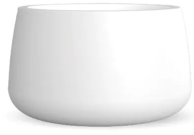 Vaso de flores colorido redondo Polietileno CASA, JARDIM, RESTAURANTE, BAR CAMELIA 60 (ø59x39 cm) - Branco