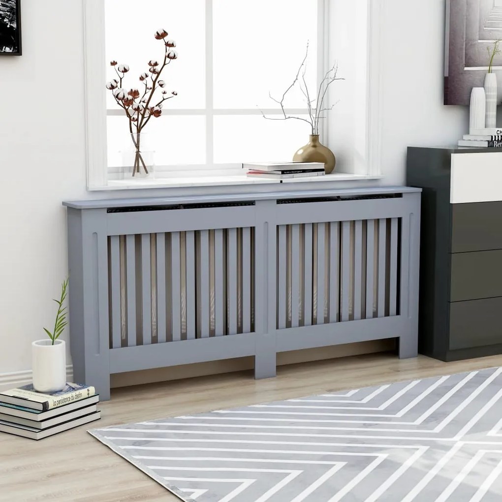 vidaXL Cobertura de radiador 172x19x81,5 cm MDF antracite