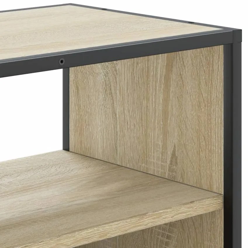 Móvel p/ TV 100x31x39,5 cm deriv. madeira/metal carvalho sonoma
