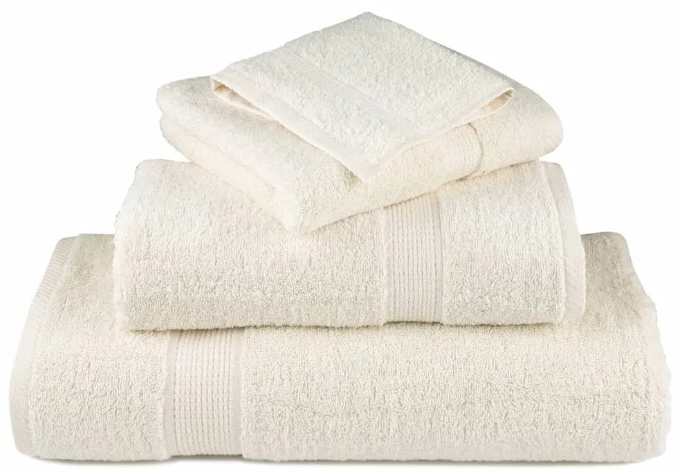 Toalhas de mãos premium SOLUND 4 pcs 50x100 cm 600 gsm creme