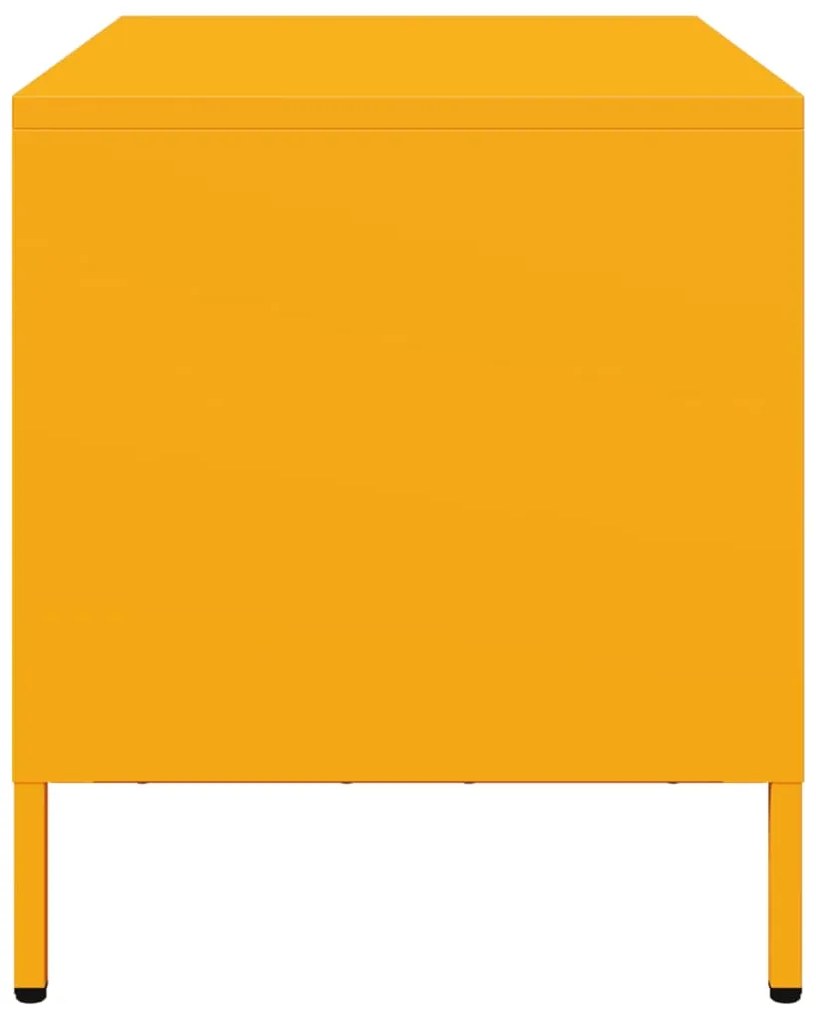 Móvel de TV 68x39x43,5 cm aço laminado a frio amarelo mostarda
