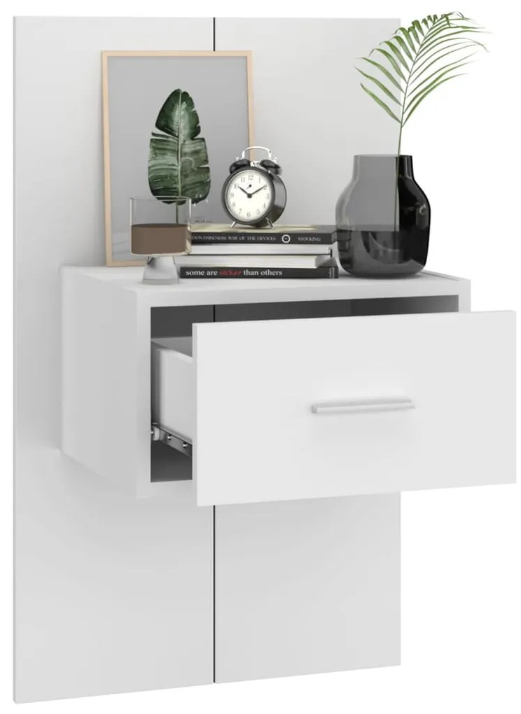 Mesa de cabeceira montagem na parede branco