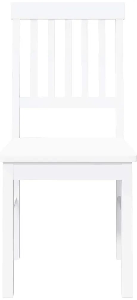 Cadeiras de jantar 2 pcs madeira de seringueira maciça branco