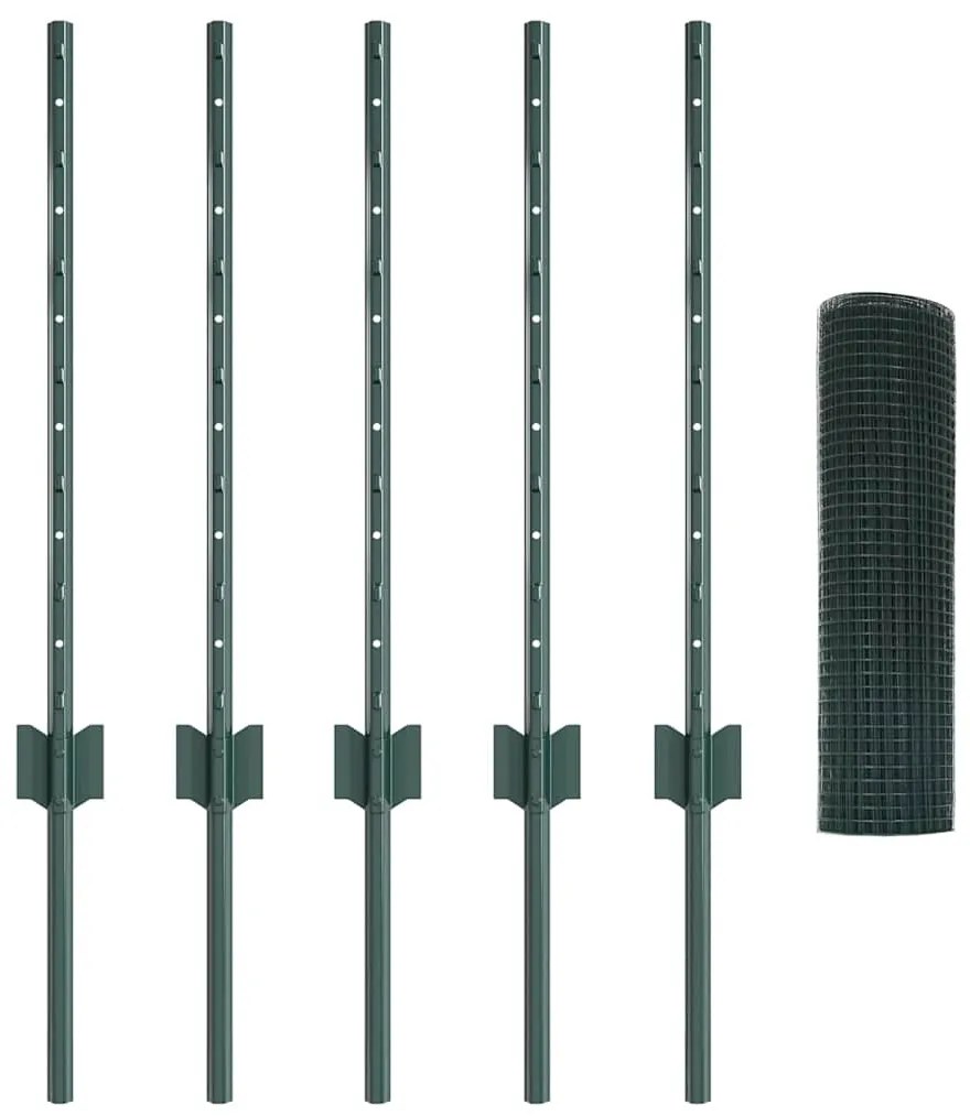 Conjunto de Cerca de Fio de Galinheiro Conjunto de 2 Verde