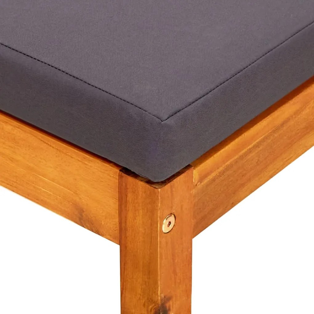 Banco de jardim com mesa e apoios de pés acácia maciça