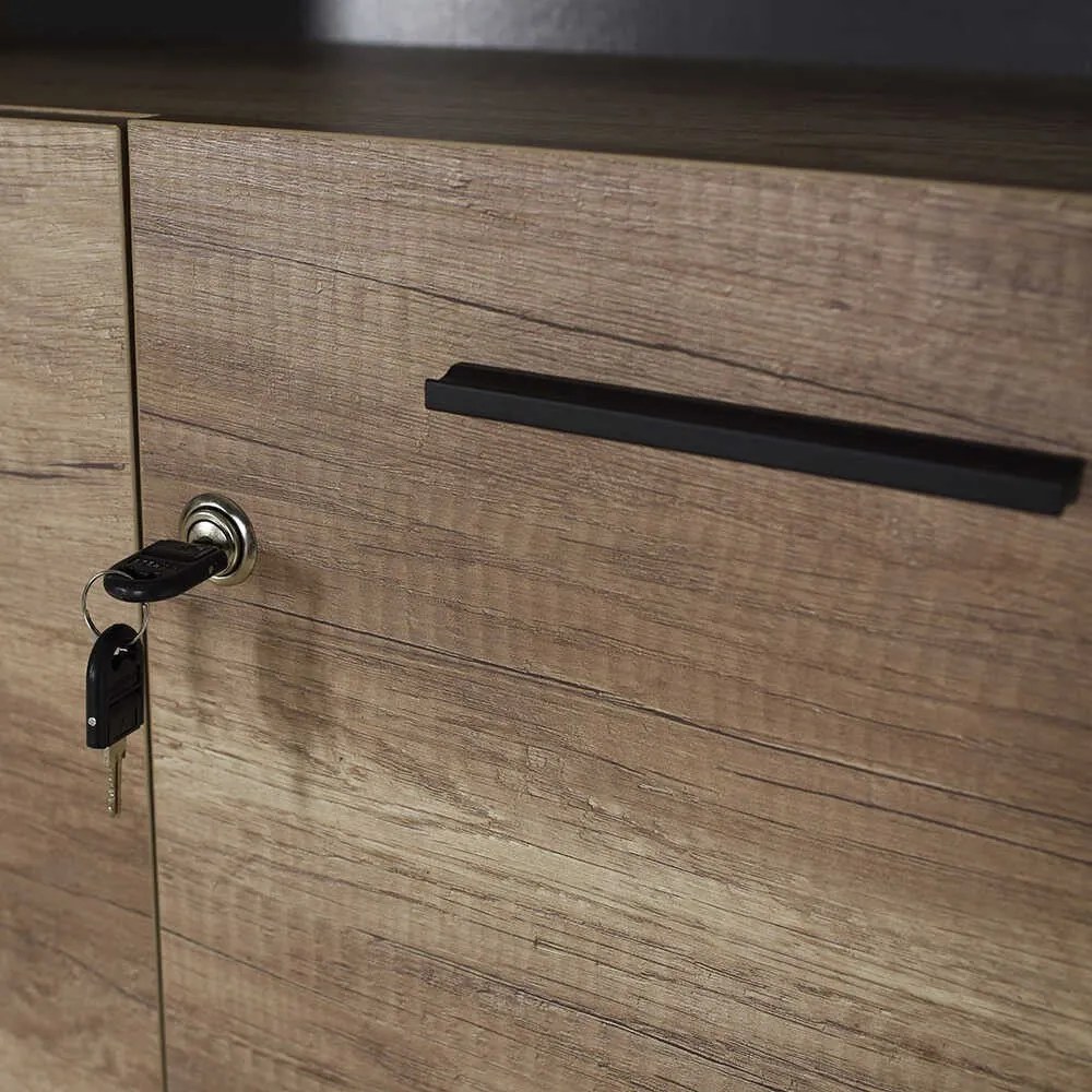 Estante "Noceto" - Nogueira Clara - 72x187x34cm - Design Moderno