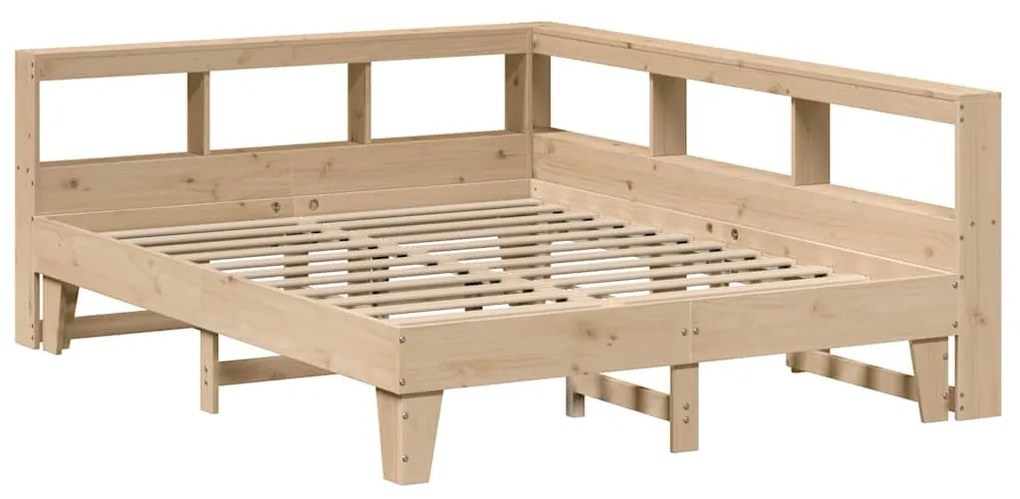 Cama com estante sem colchão 160x200 cm pinho maciço