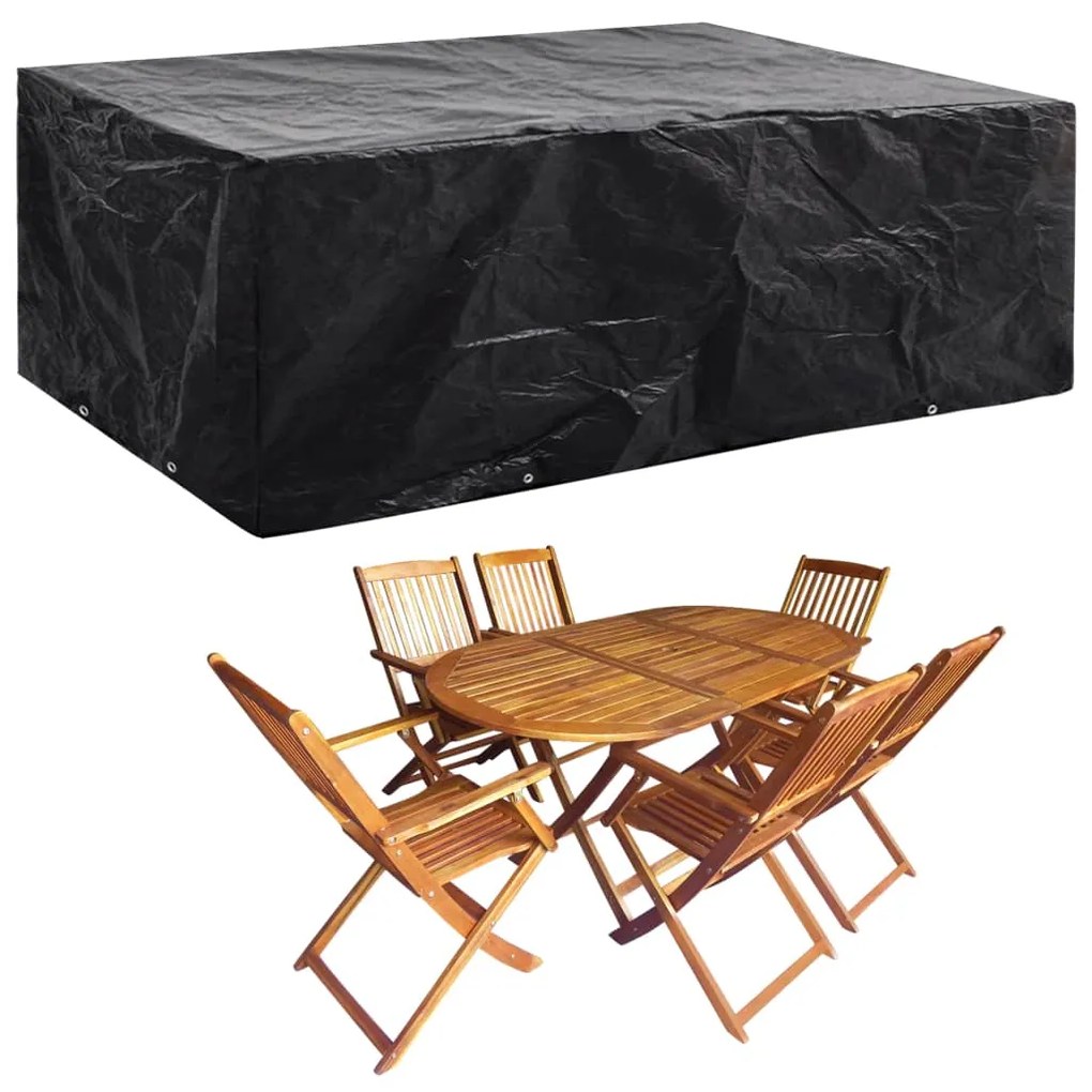 vidaXL Capa para mobiliário de jardim com 8 ilhós 242x162x100 cm