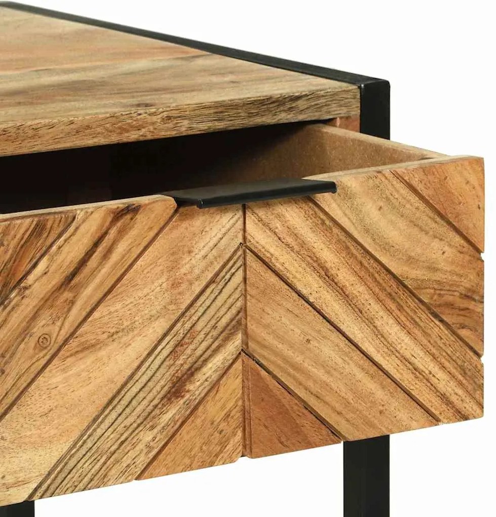 Mesa de Canto com Espelho 100x40x120 cm Madeira Sólida Acácia