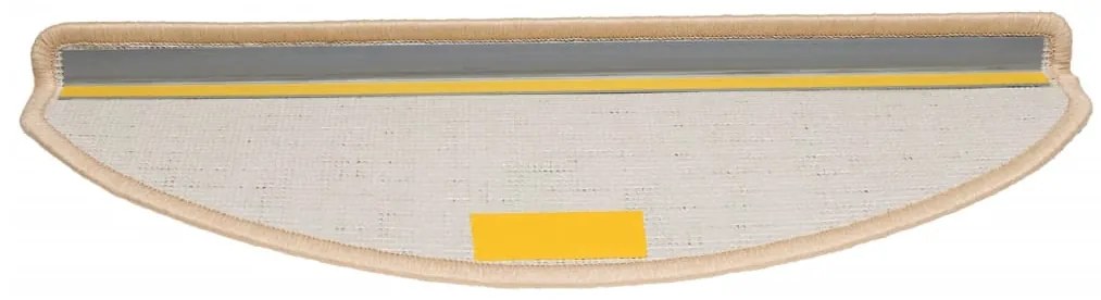 Tapetes de escada 15 pcs 65x21x4 cm creme