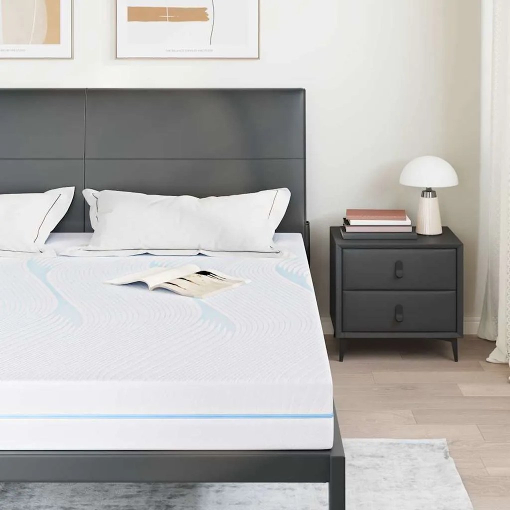 Colchões Branco 180 x 200 cm Tecido jacquard 100% poliéster