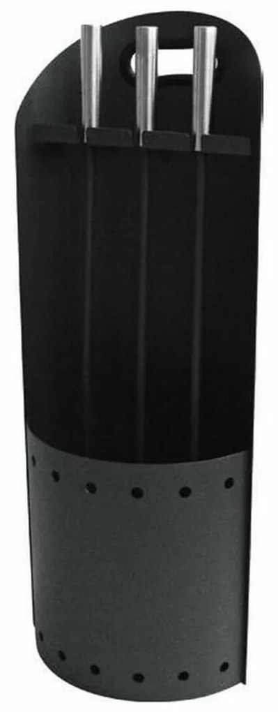 Utensílios para a Lareira DKD Home Decor Preto Aço inoxidável (23 x 16 x 61 cm)