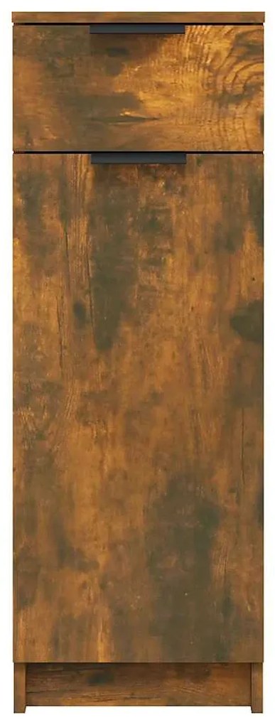 Armário de casa de banho 32x34x90 cm madeira carvalho fumado