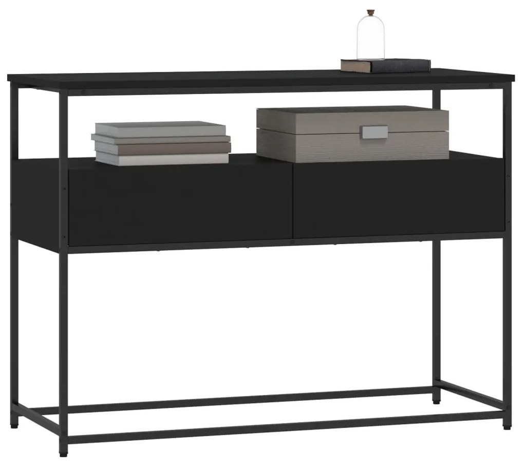 Mesa consola 100x40x75 cm derivados de madeira preto