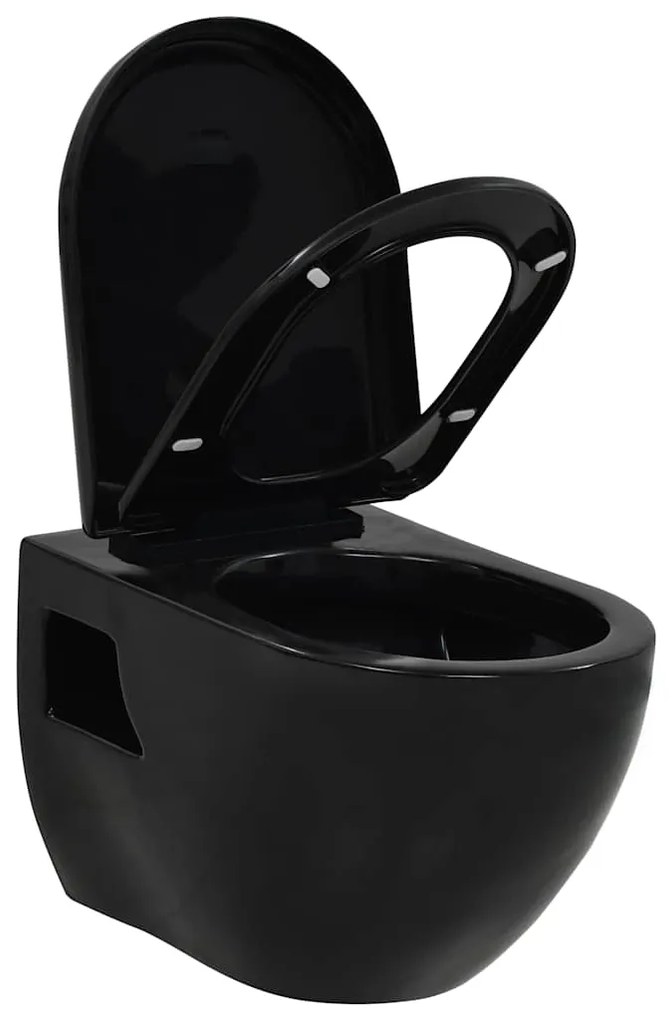 143023 vidaXL Sanita vidaXL de cerâmica preta