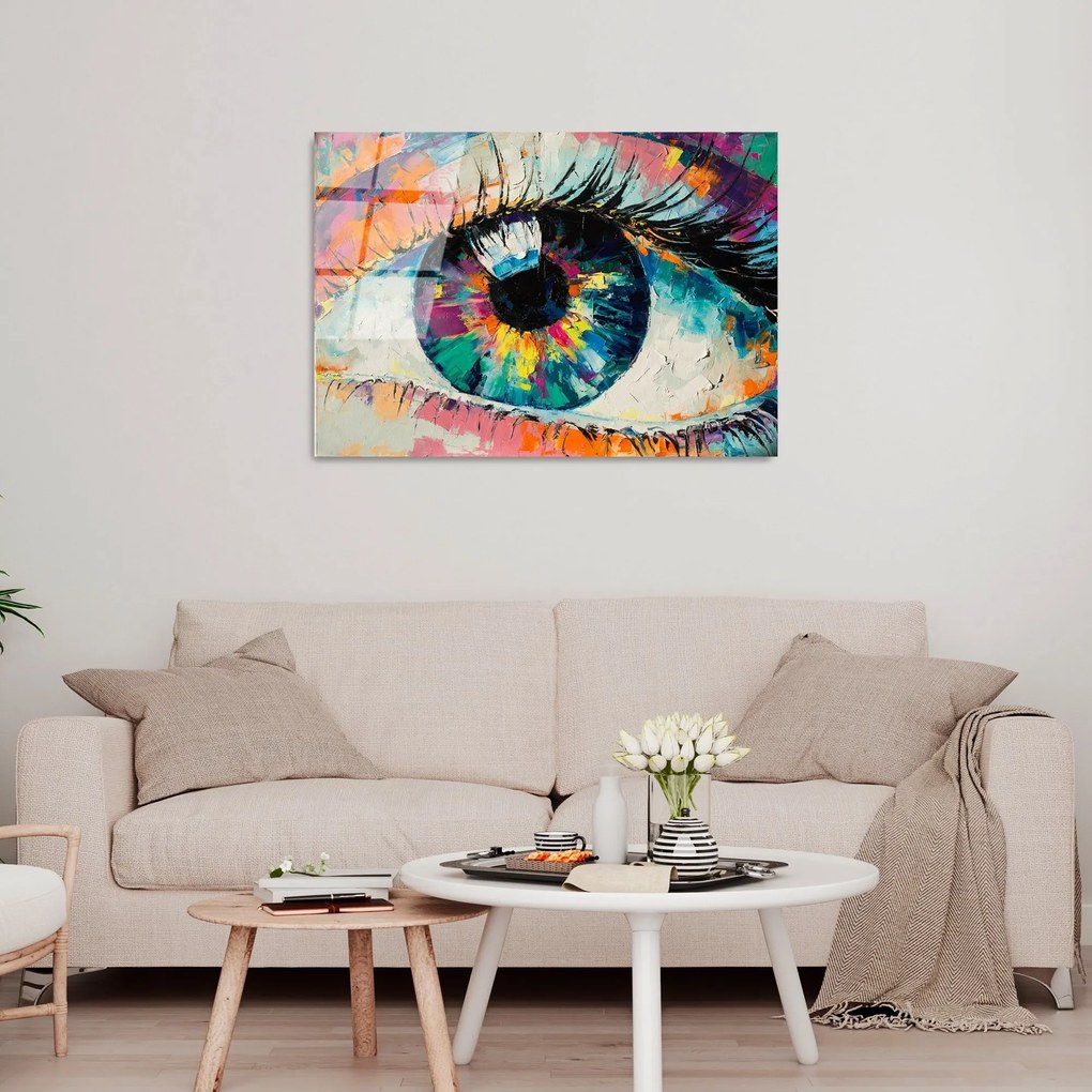 Pintura Decorativa em Vidro Temperado UV-179 – Multicolor – 70 x 100 c