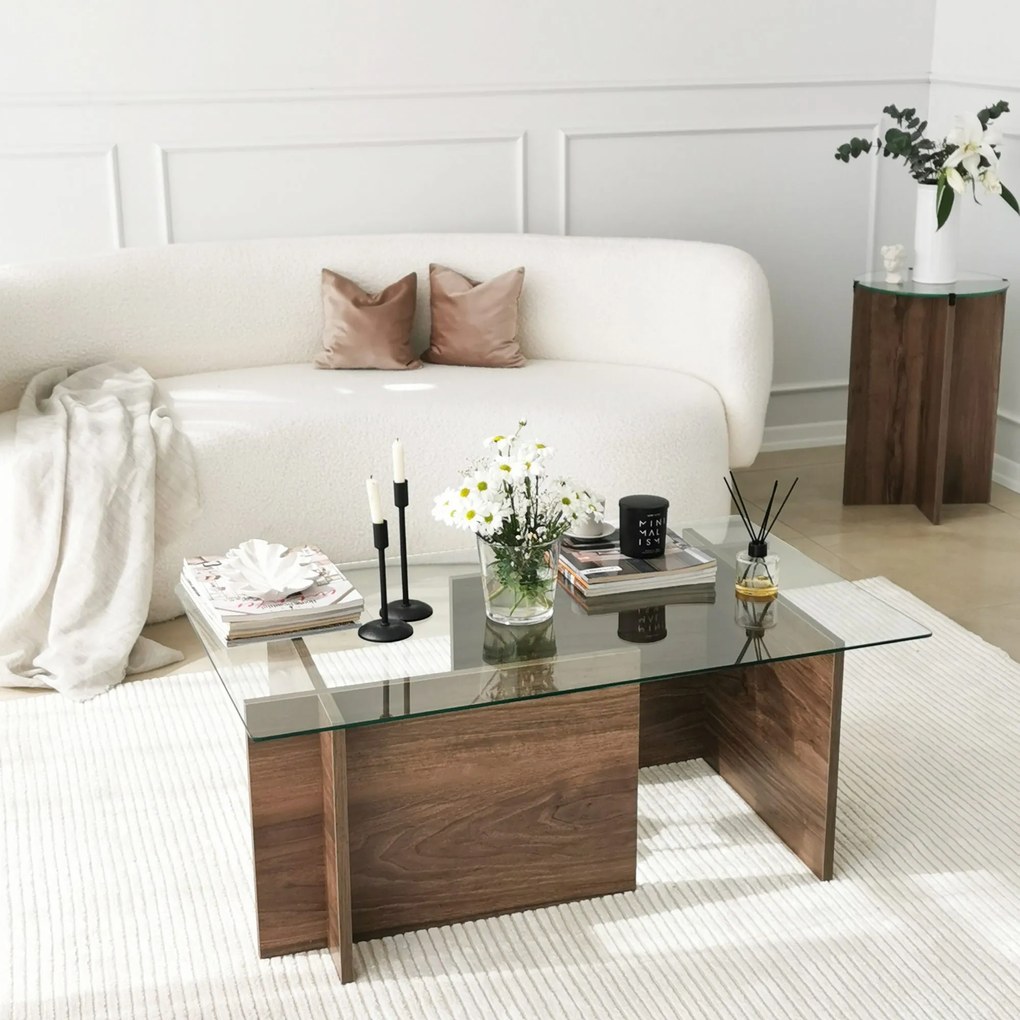 Mesa de Centro Escape – Nogueira – 105 cm x 40 cm x 65 cm