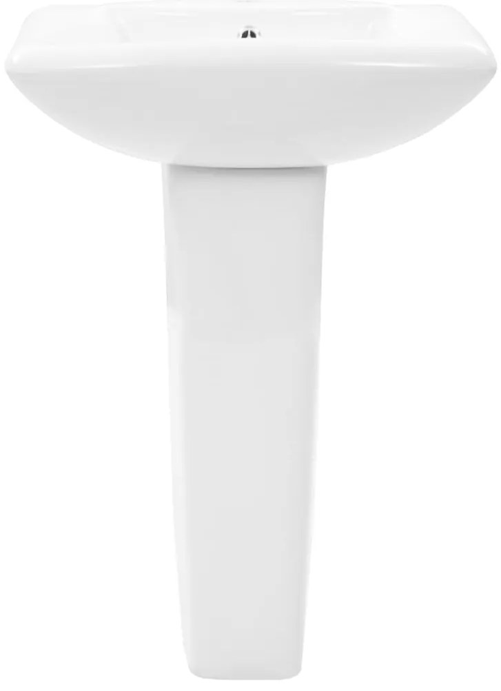 Lavatório com coluna cerâmica branco 580x470x200 mm